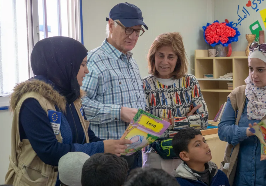 Chelsea FC Chairman Bruce Buck meeting refugees in Jordan
